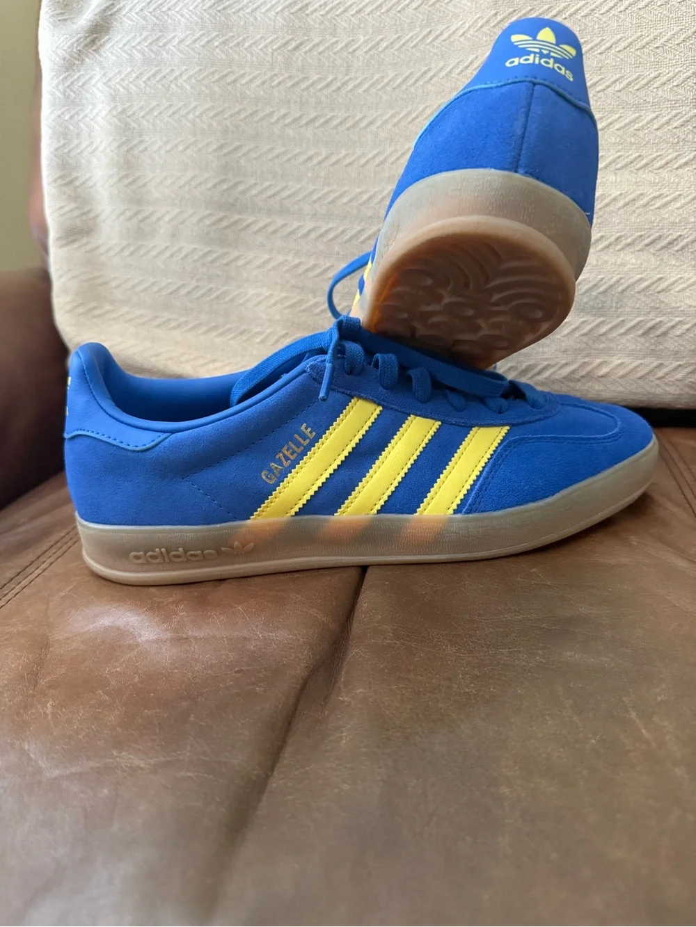 Adidas Gazelle Men’s Blue & Yellow Suede Sneakers